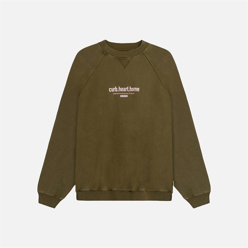 Woodbird Zhang Farve Sweatshirt Dark Brown