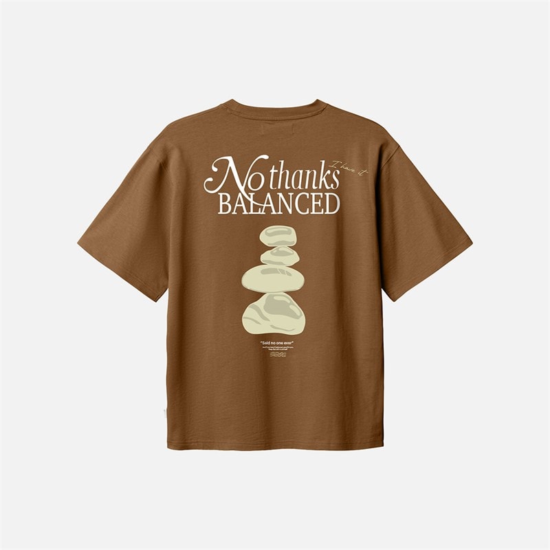 Woodbird Baine Balance T Shirt Dark Brown - Billede 2