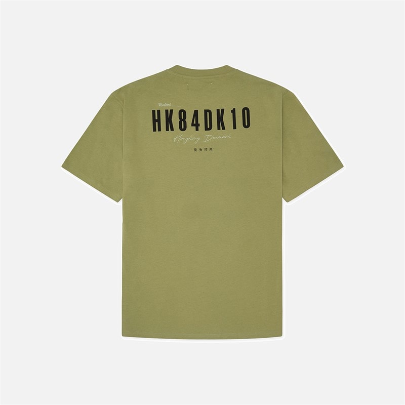 Woodbird Baine 8410 T shirt Sage Green - Billede 2
