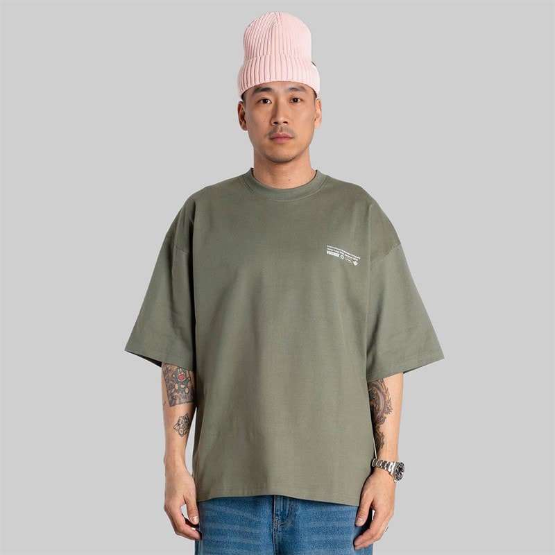 Woodbird Herre Beam Wobble T-shirt Grå Grøn Grey-Green - Billede 1