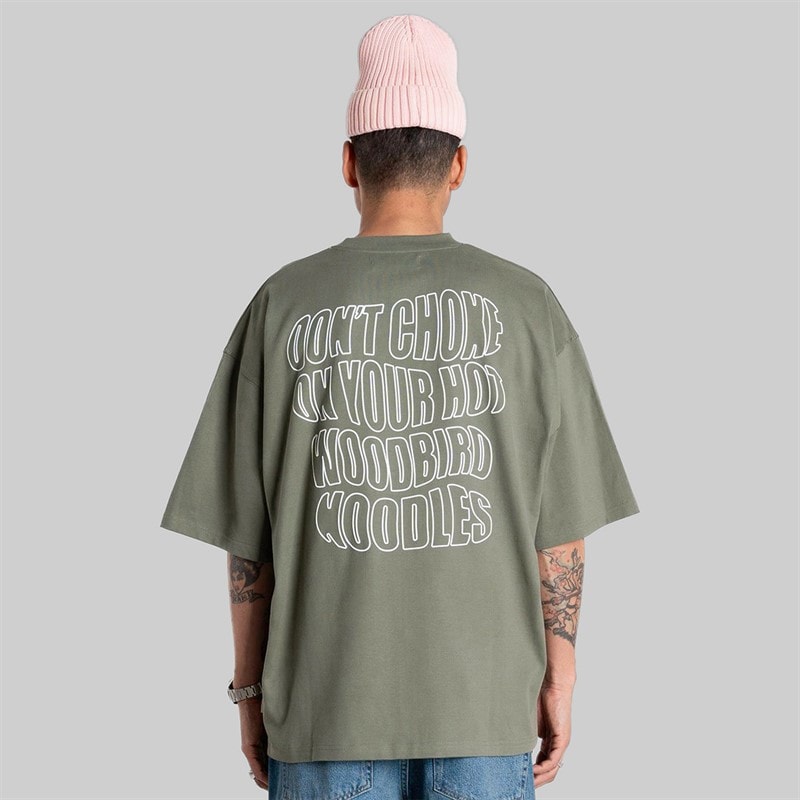Woodbird Herre Beam Wobble T-shirt Grå Grøn Grey-Green - Billede 2
