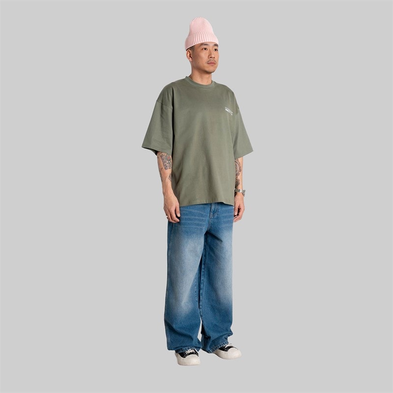 Woodbird Herre Beam Wobble T-shirt Grå Grøn Grey-Green - Billede 4