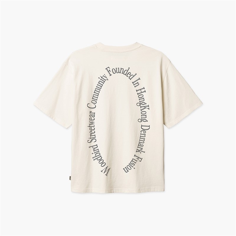 Woodbird Herre Baine Grundlagt T-shirt Off White - Billede 2