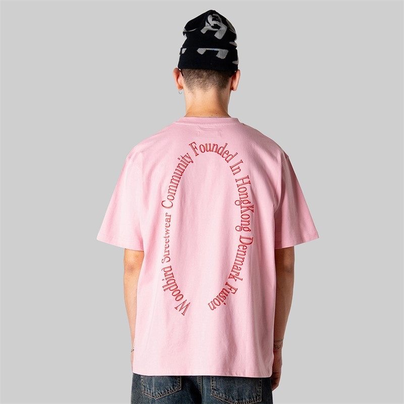 Woodbird Herre Baine Grundlagt T-shirt Dusty Rose - Billede 2