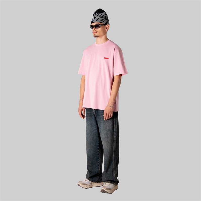 Woodbird Herre Baine Grundlagt T-shirt Dusty Rose - Billede 3