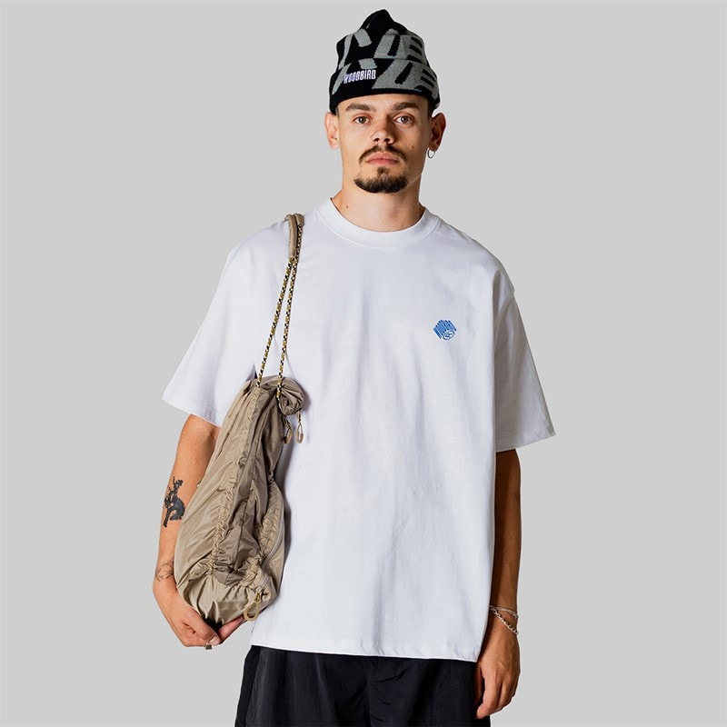 Woodbird Herre Baine Koi Levering T-shirt Hvid - Billede 1