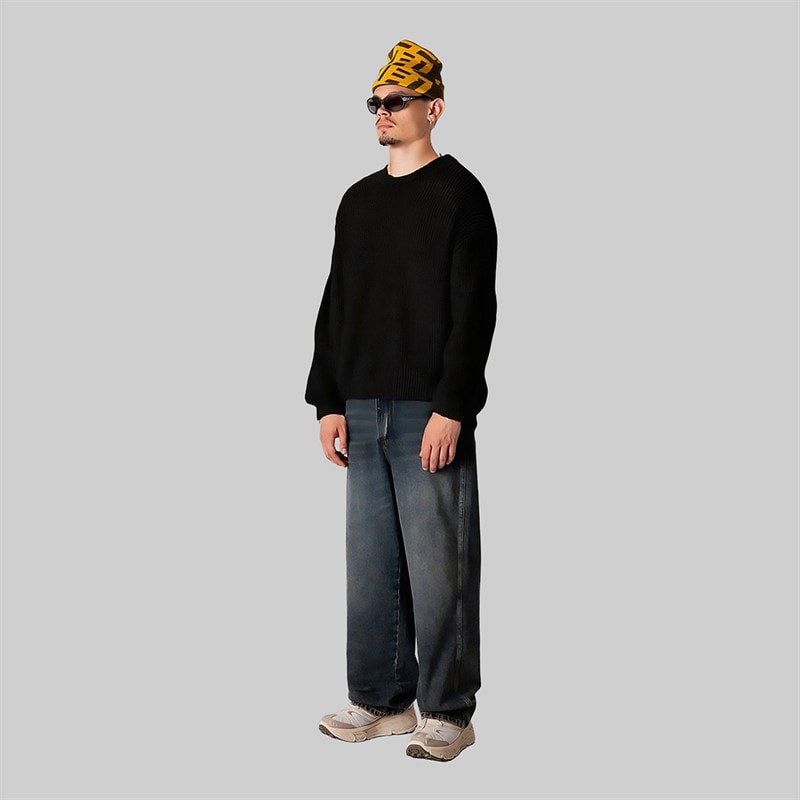 Woodbird Herre Kurt Koi Levering Sweater Sort - Billede 3