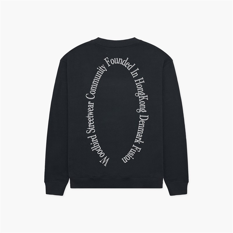 Woodbird Herre Cane Grundlagt Sweatshirt Sort - Billede 2