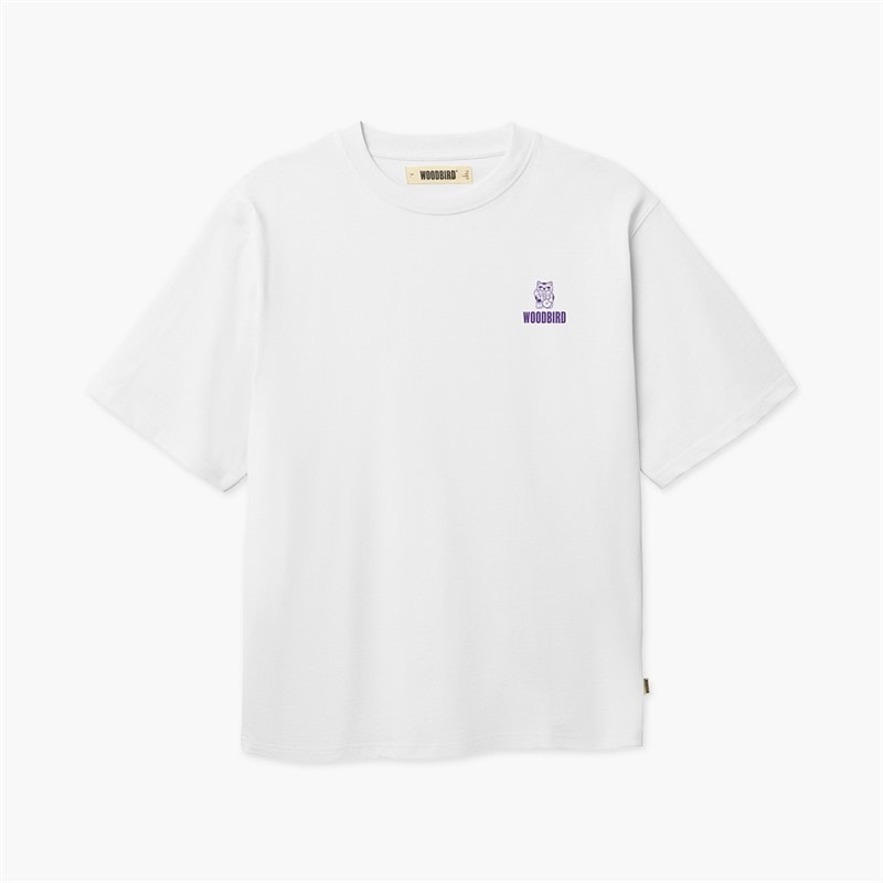 Woodbird Herre Baine Lucky T-shirt Hvid - Billede 2