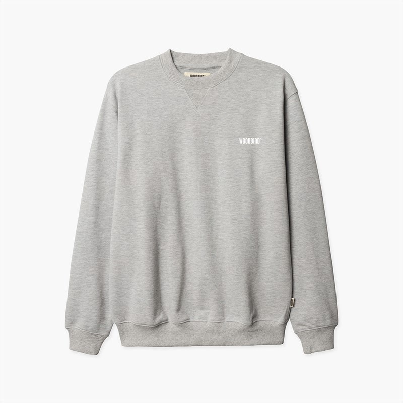 Woodbird Herre Cane HKDK Sweatshirt Grey Melange - Billede 2