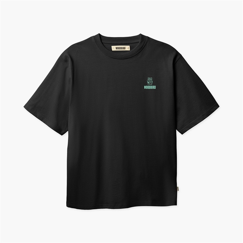 Woodbird Herre Baine Lucky T-shirt Sort - Billede 2