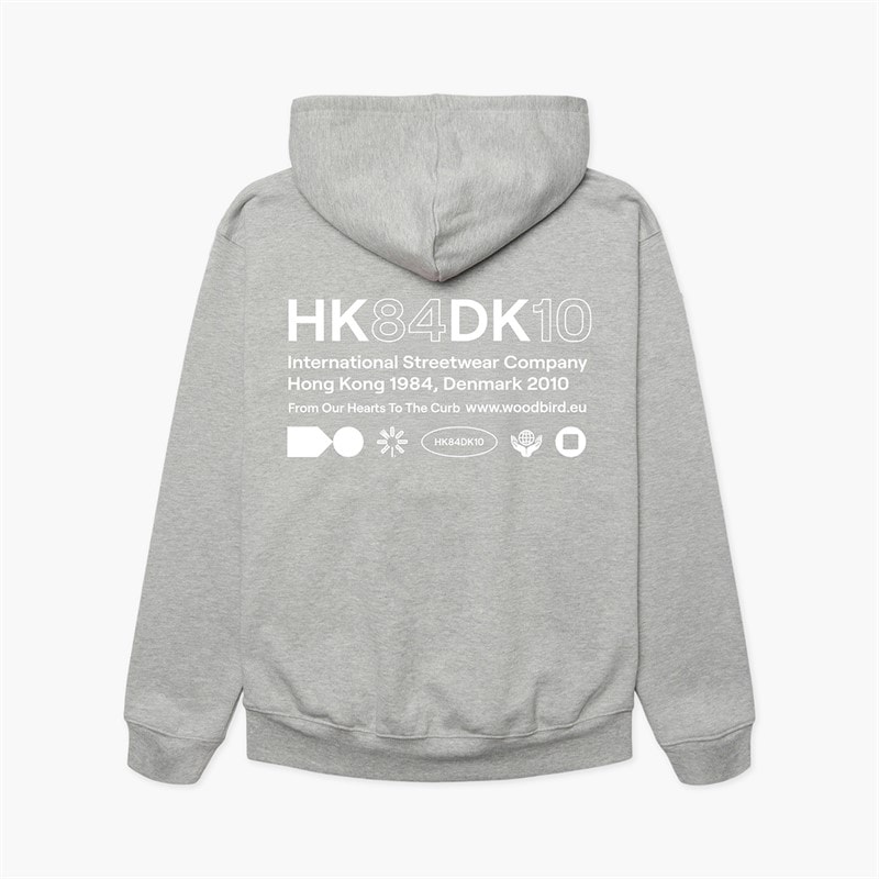 Woodbird Herre Pacs HKDK Hoodie Grey Melange