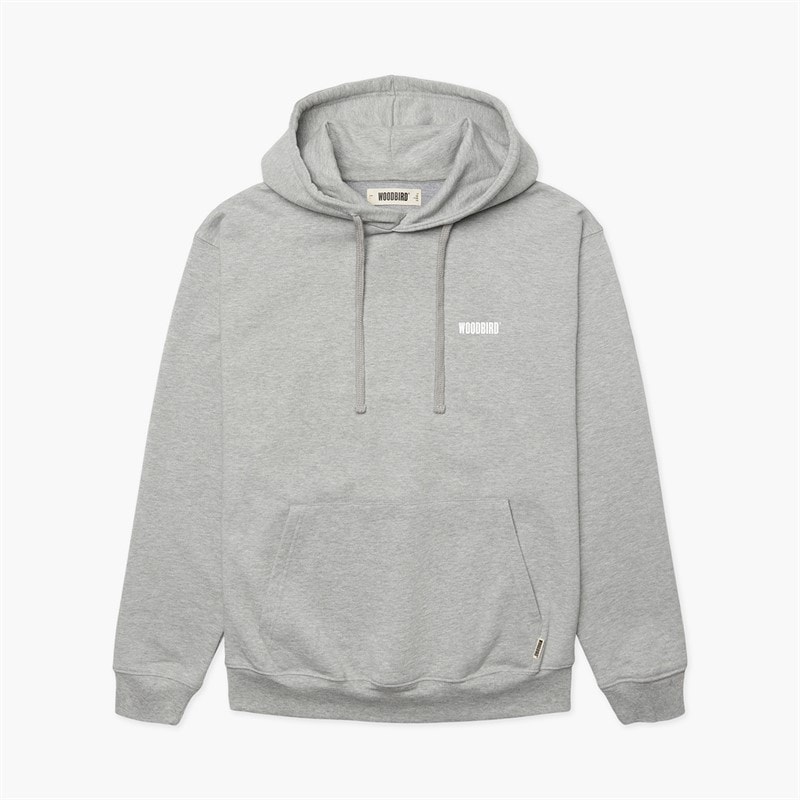 Woodbird Herre Pacs HKDK Hoodie Grey Melange - Billede 2