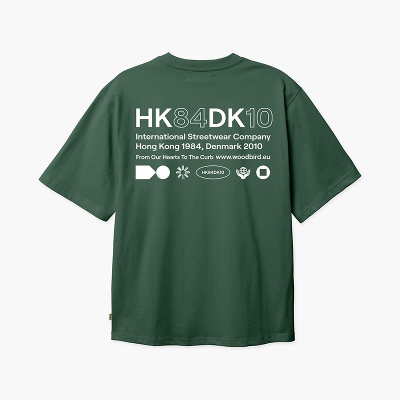 Woodbird Herre Baine HKDK T-Shirt Dark Green