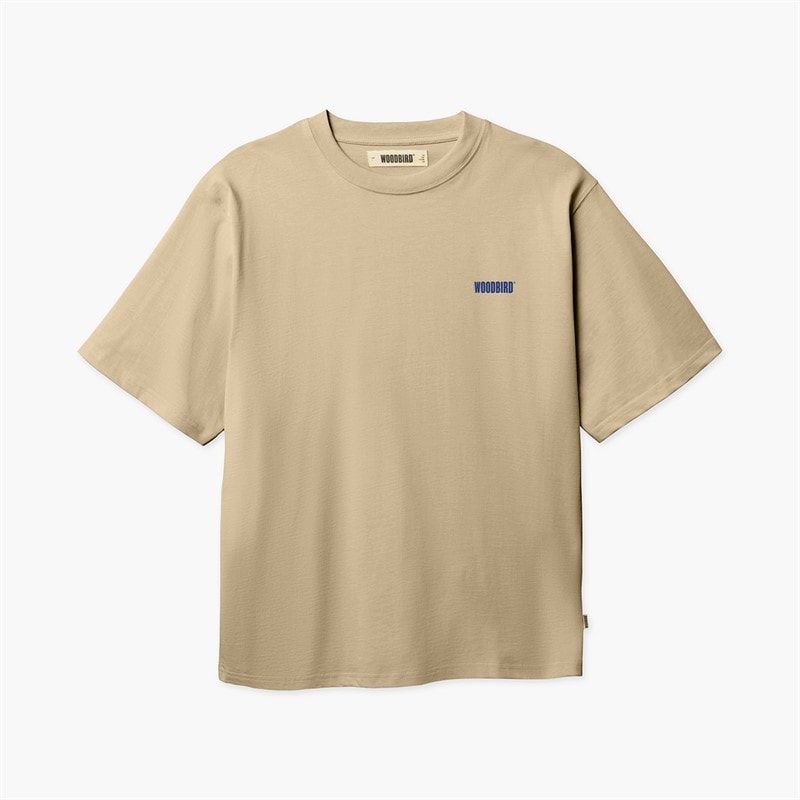 Woodbird Herre Baine Wobble T-shirt Sand - Billede 2