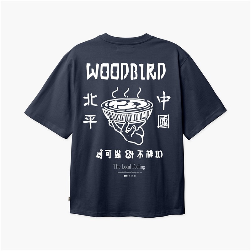 Woodbird Herre Baine Serve T-shirt Navy
