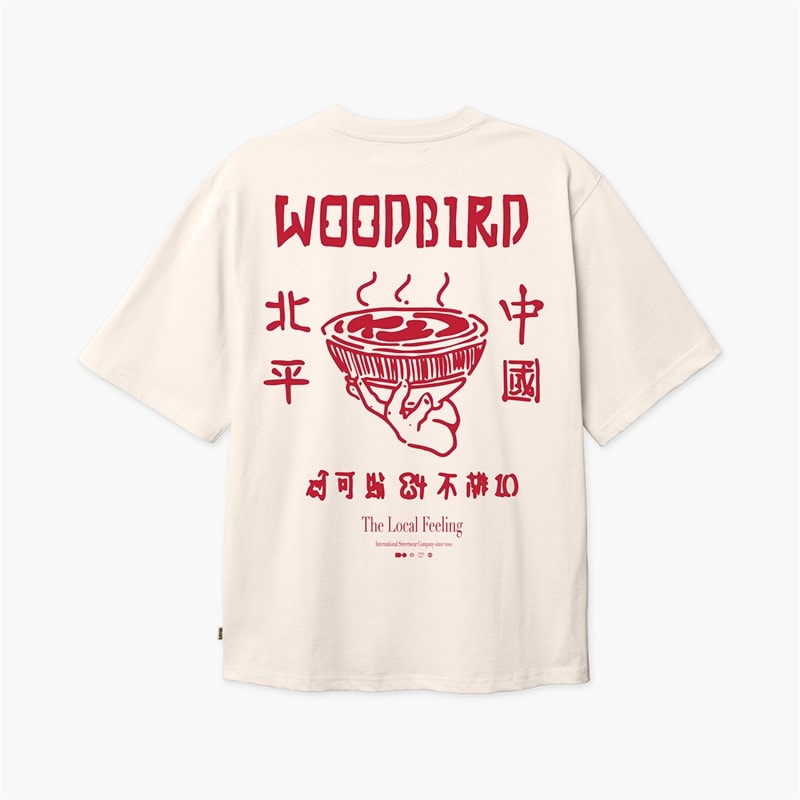 Woodbird Herre Baine Serve T-shirt Off White - Billede 1