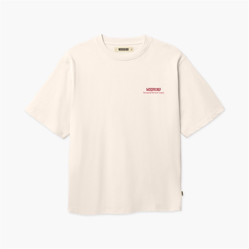 Woodbird Herre Baine Serve T-shirt Off White - Billede 2