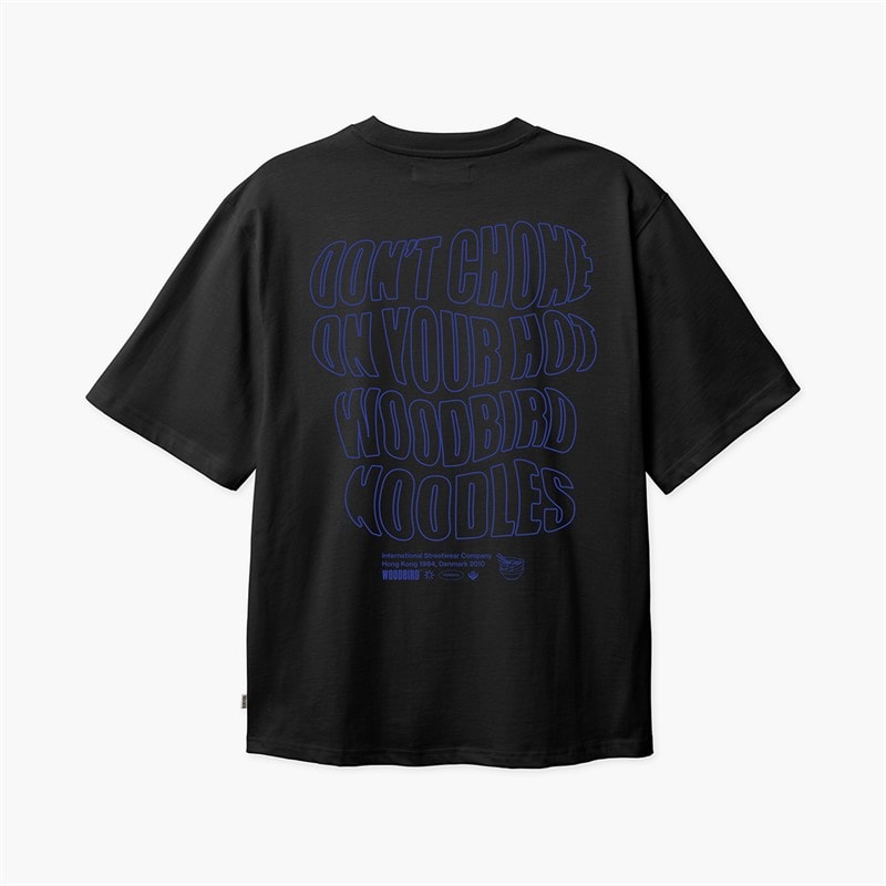 Woodbird Herre Baine Wobble T-shirt Sort - Billede 1