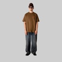 Woodbird Herre Baine Blomster T-shirt Dark Brown