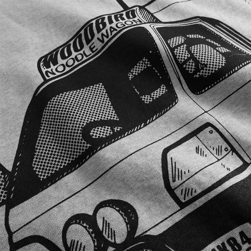 Woodbird Herre Cane Truck Crew Neck Sweatshirt Light Grey Melange - Billede 3