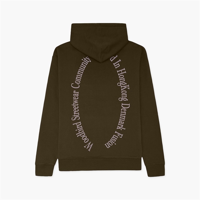 Woodbird Herre Pacs Founded Hættetrøje Dark Brown - Billede 1