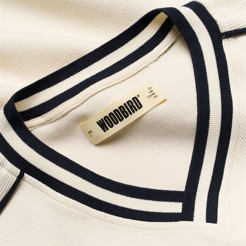 Woodbird Herre Beam 90er Sport T Shirt Off White - Billede 4