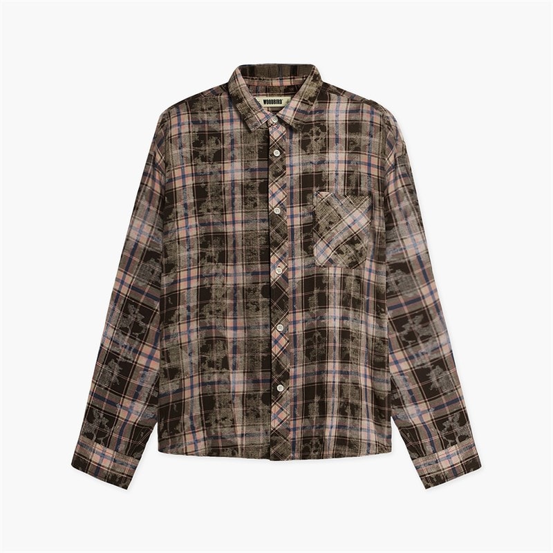 Woodbird Herre Jong Ternet Skjorte Brown Check