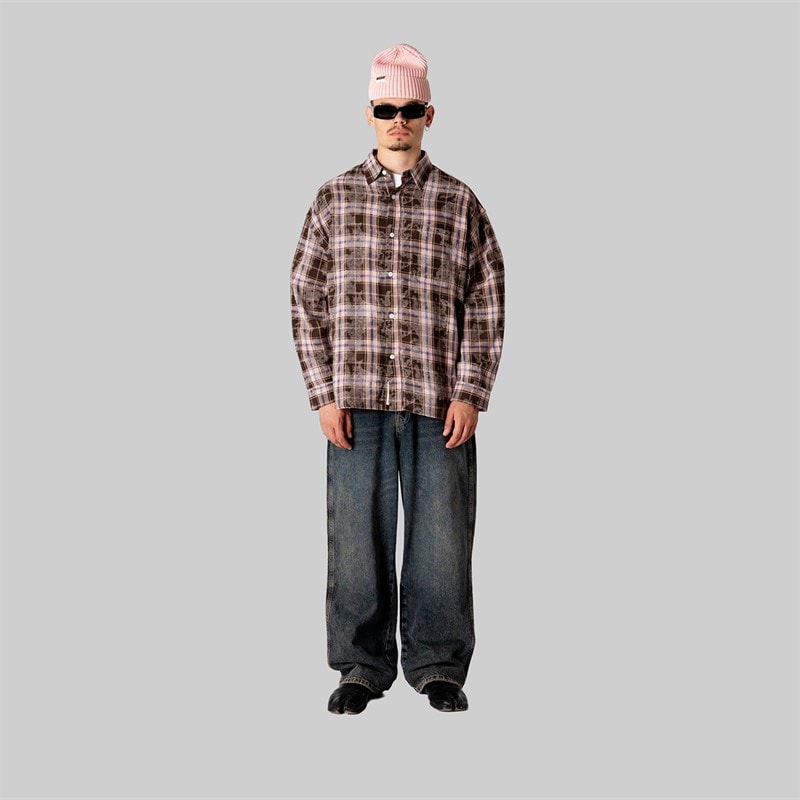 Woodbird Herre Jong Ternet Skjorte Brown Check - Billede 2