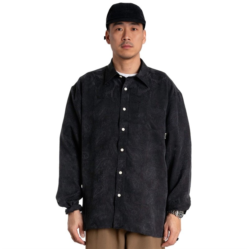 Woodbird Herre Buzo Paisley Skjorte Sort