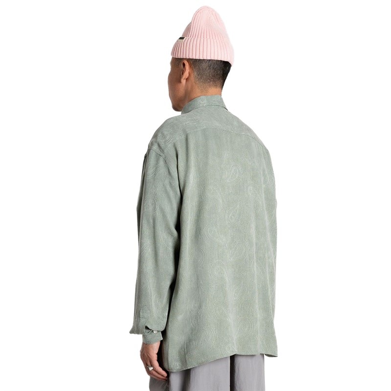 Woodbird Herre Buzo Paisley Skjorte Grå Grøn Grey-Green - Billede 2
