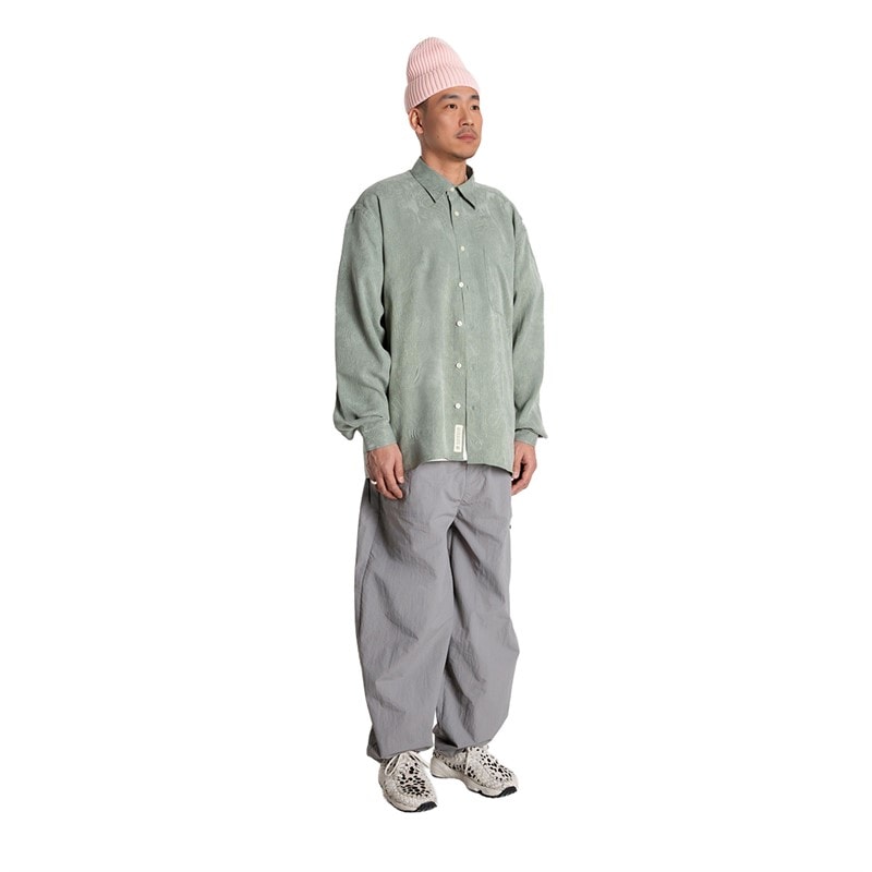Woodbird Herre Buzo Paisley Skjorte Grå Grøn Grey-Green - Billede 4
