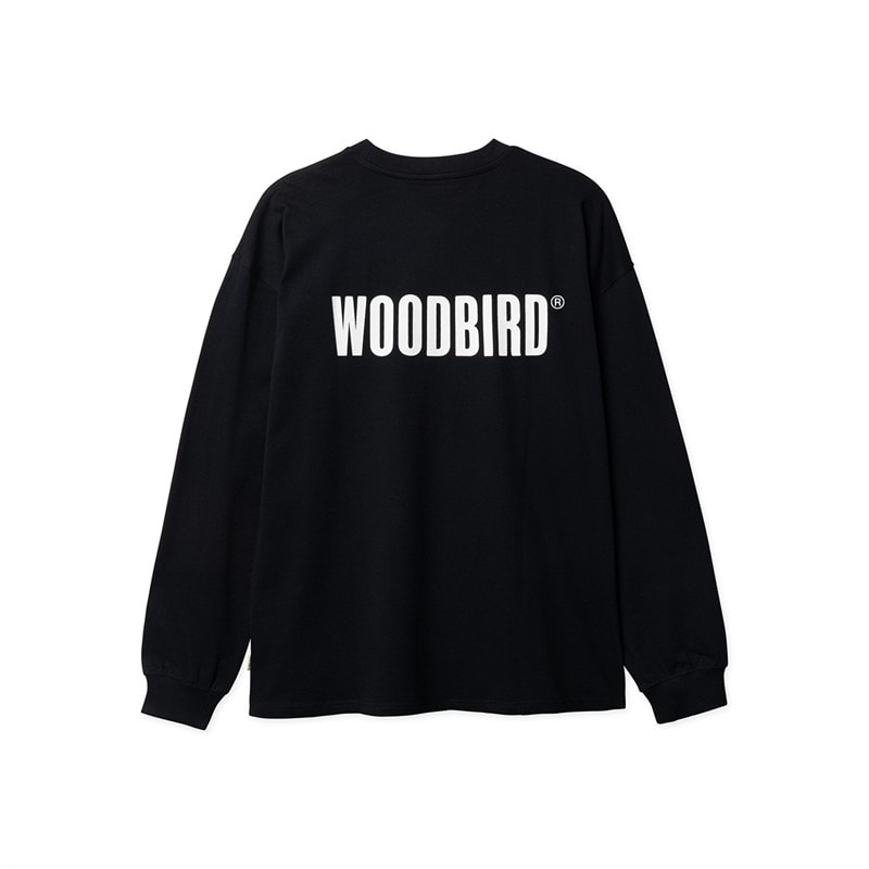 Woodbird Herre Joes Logo Langærmet T-shirt Sort - Billede 5