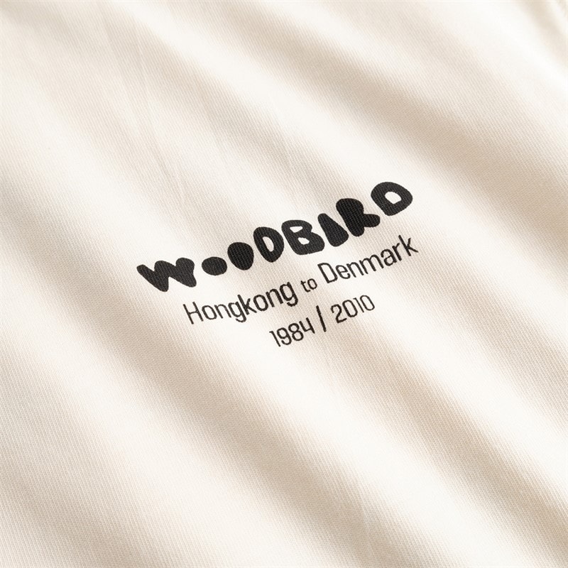 Woodbird Herre Baine Wok T-shirt Off White - Billede 4