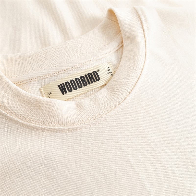 Woodbird Herre Baine Wok T-shirt Off White - Billede 5