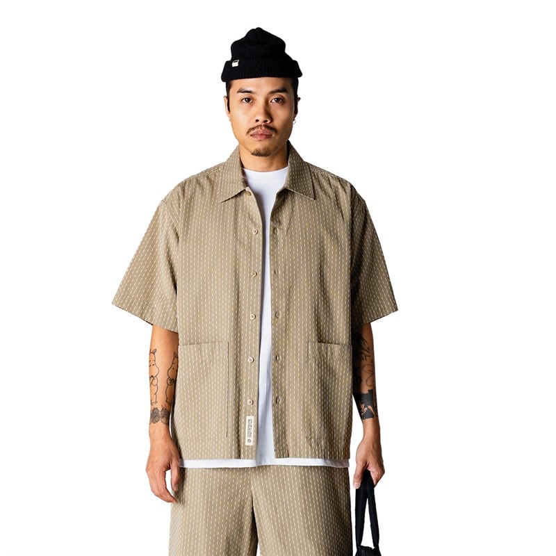 Woodbird Herre Wang Shiko Skjorte Stone