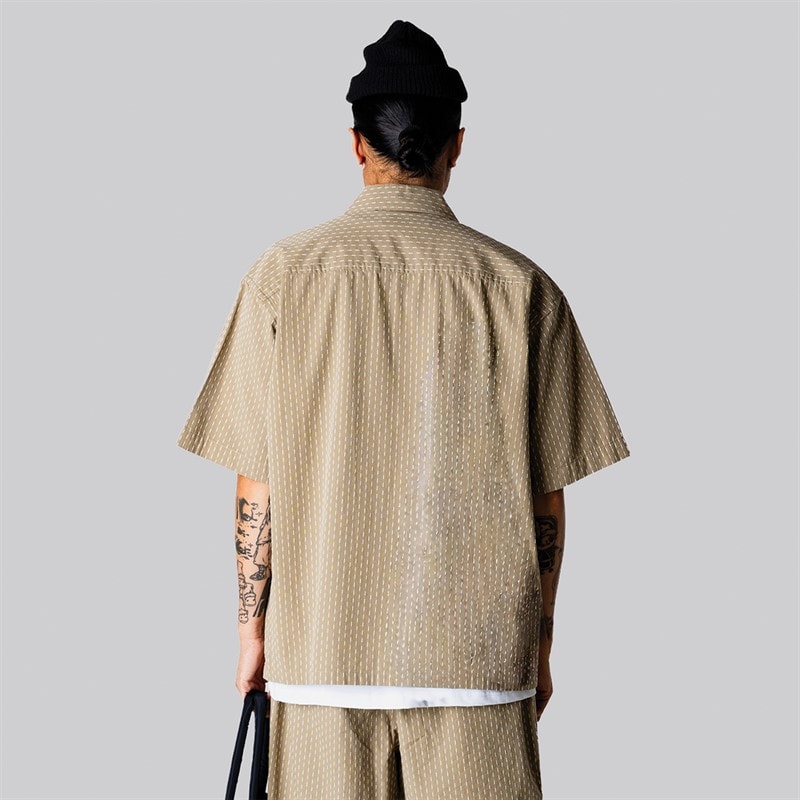 Woodbird Herre Wang Shiko Skjorte Stone - Billede 2