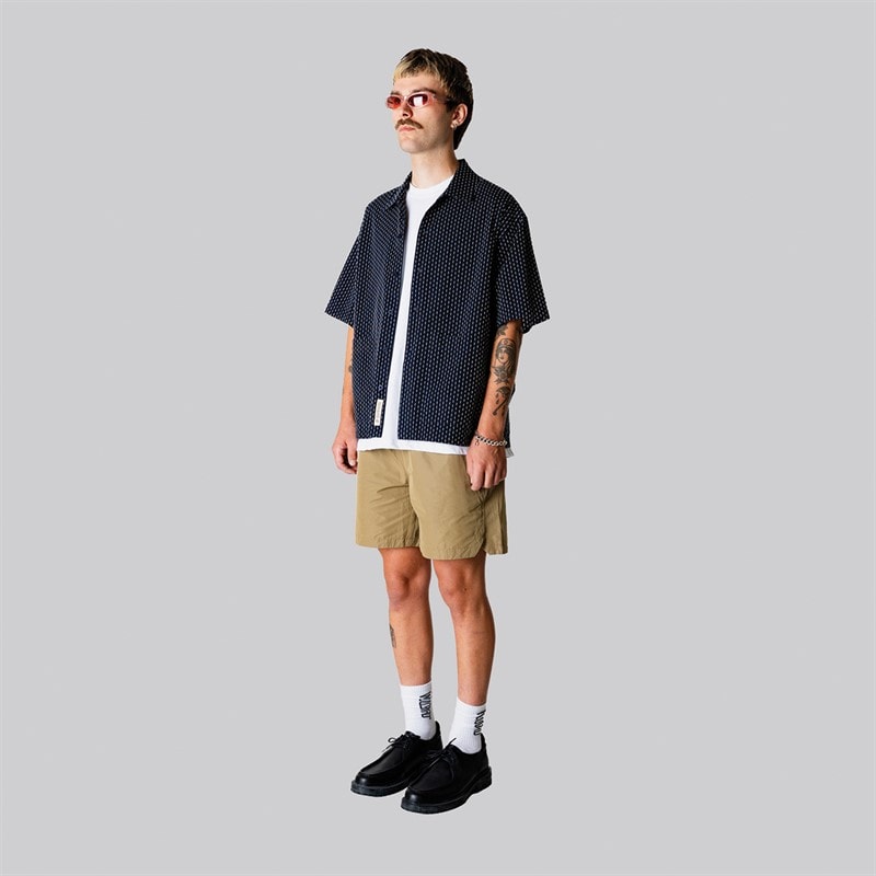 Woodbird Herre Wang Shiko Skjorte Dark Navy - Billede 3