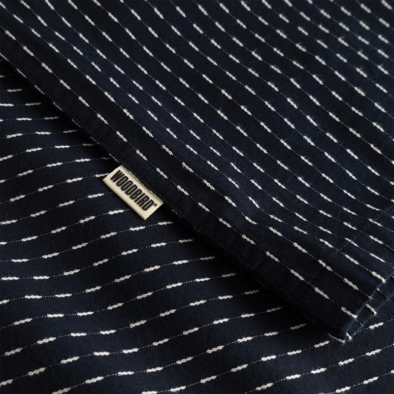 Woodbird Herre Wang Shiko Skjorte Dark Navy - Billede 4