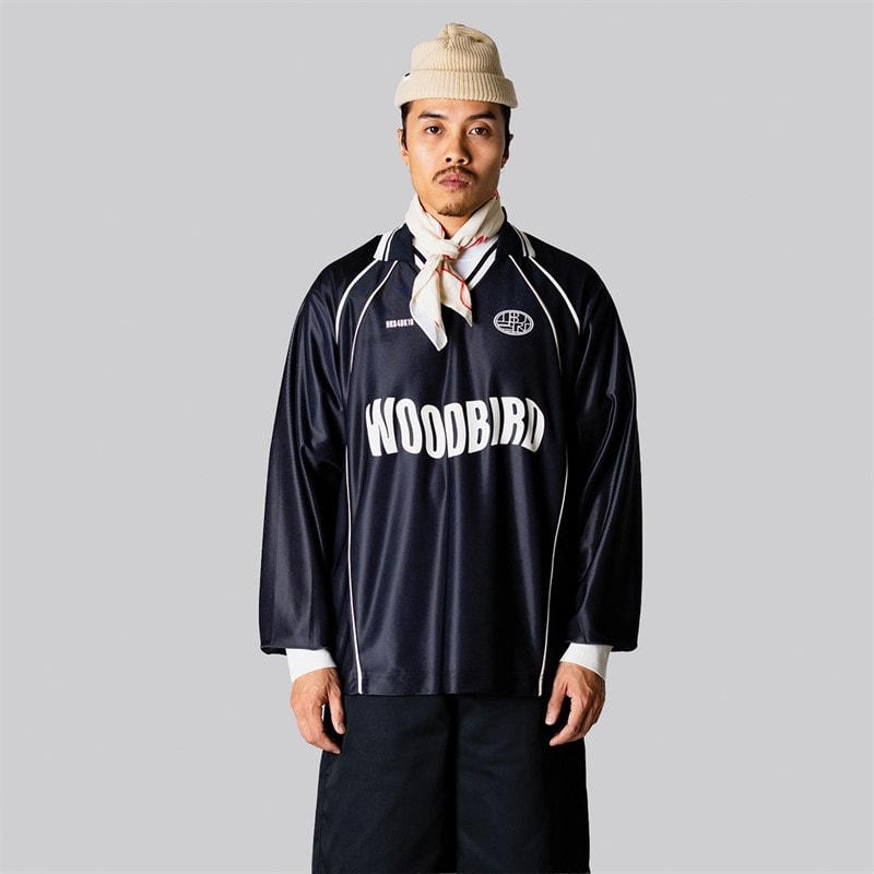 Woodbird Herre Taka Langærmet Poloshirt Sort - Billede 1