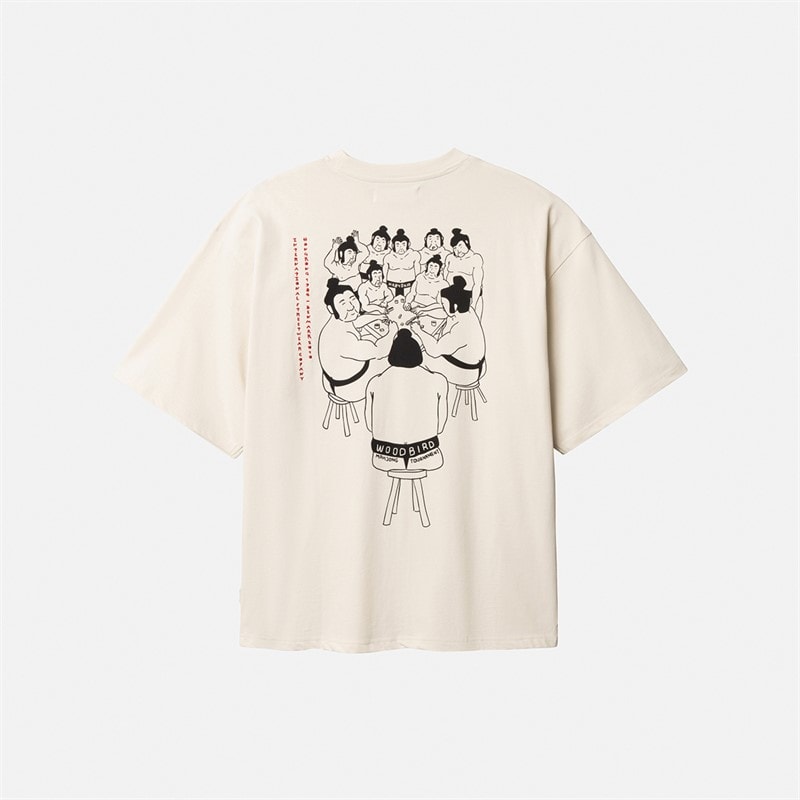 Woodbird Herre Beam Suma T-shirt Off White - Billede 5