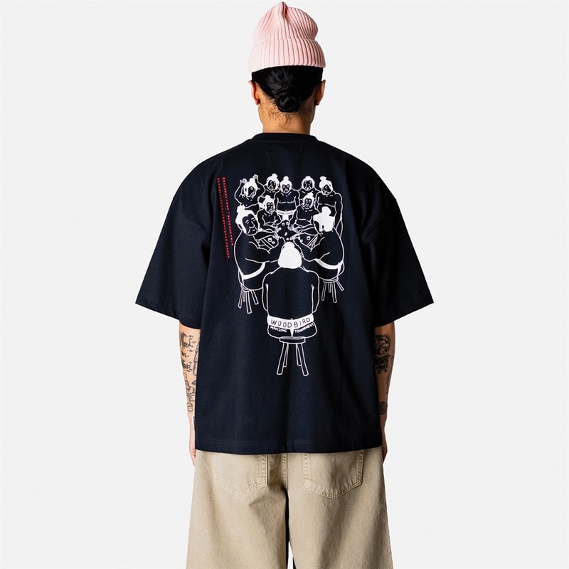 Woodbird Herre Beam Suma T-shirt Sort