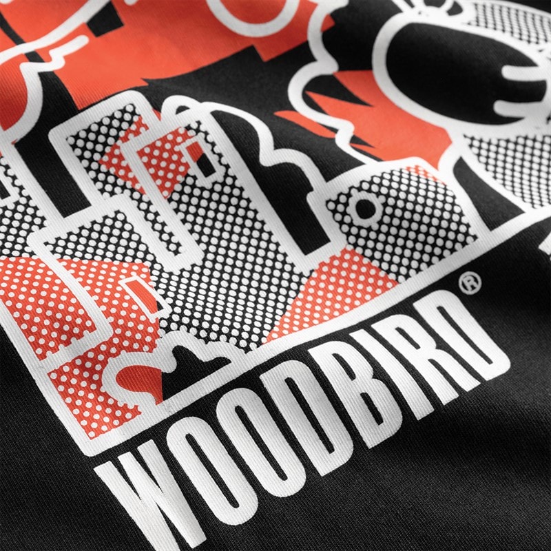 Woodbird Herre Baine Zilla T-shirt Sort - Billede 4