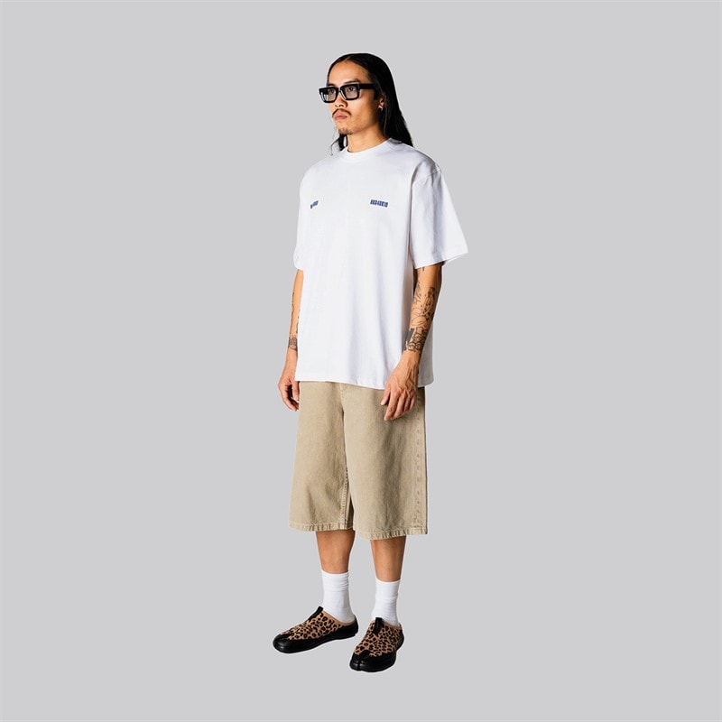 Woodbird Herre Baine Zilla T-Shirt Hvid - Billede 3