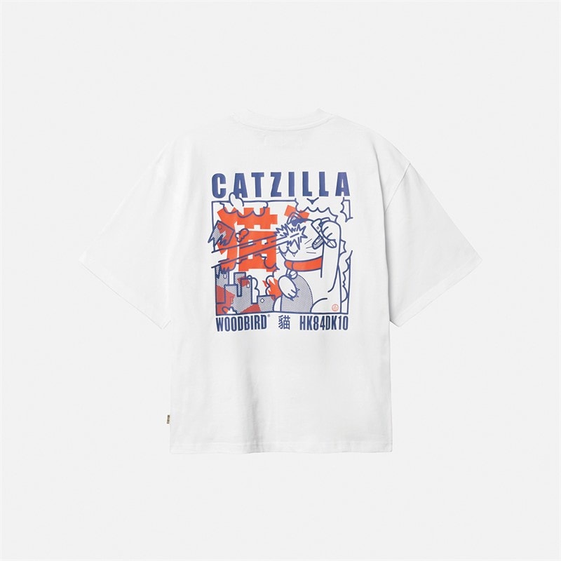 Woodbird Herre Baine Zilla T-Shirt Hvid - Billede 5
