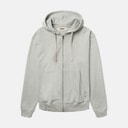 Woodbird Herre Fuji Base Zip Hættetrøje Light Grey Melange