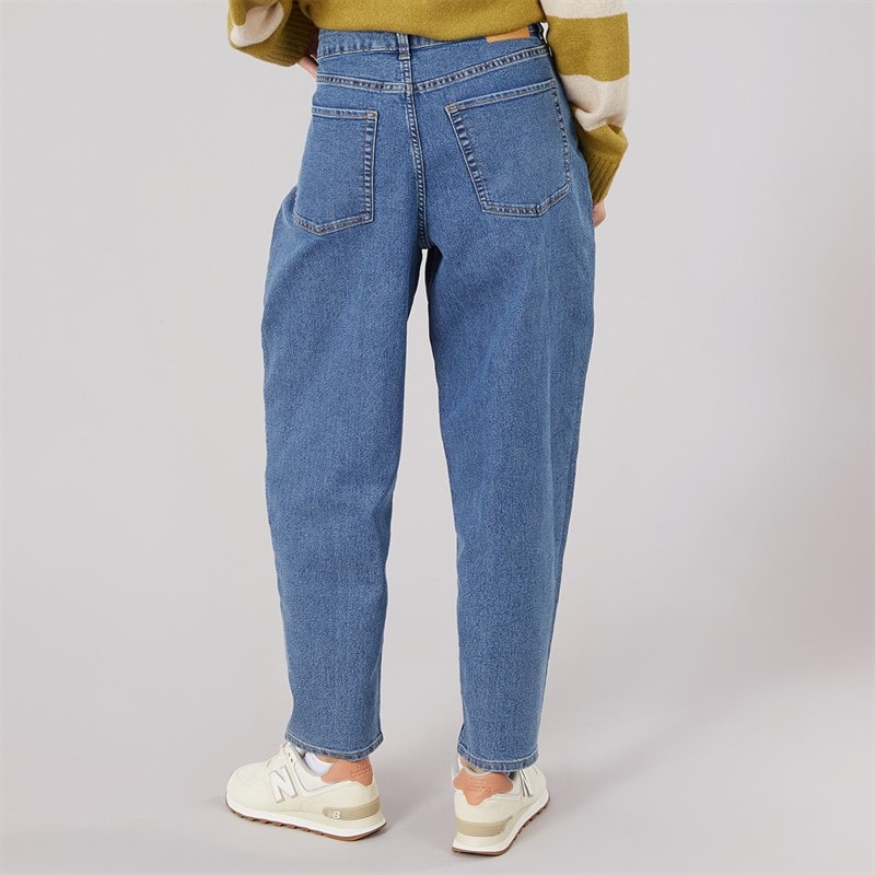 JJ REBEL Dame Kylie Mom Fit Jeans 635 Mellemblå - Billede 2