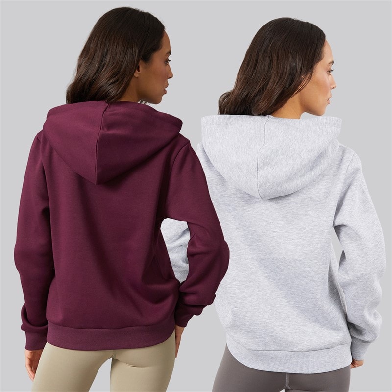 JJ REBEL Dame to pak Viola hoodies Fig/Light Grey Marl - Billede 2