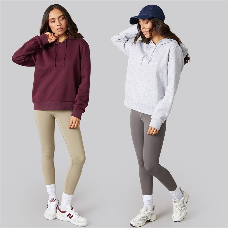 JJ REBEL Dame to pak Viola hoodies Fig/Light Grey Marl - Billede 3