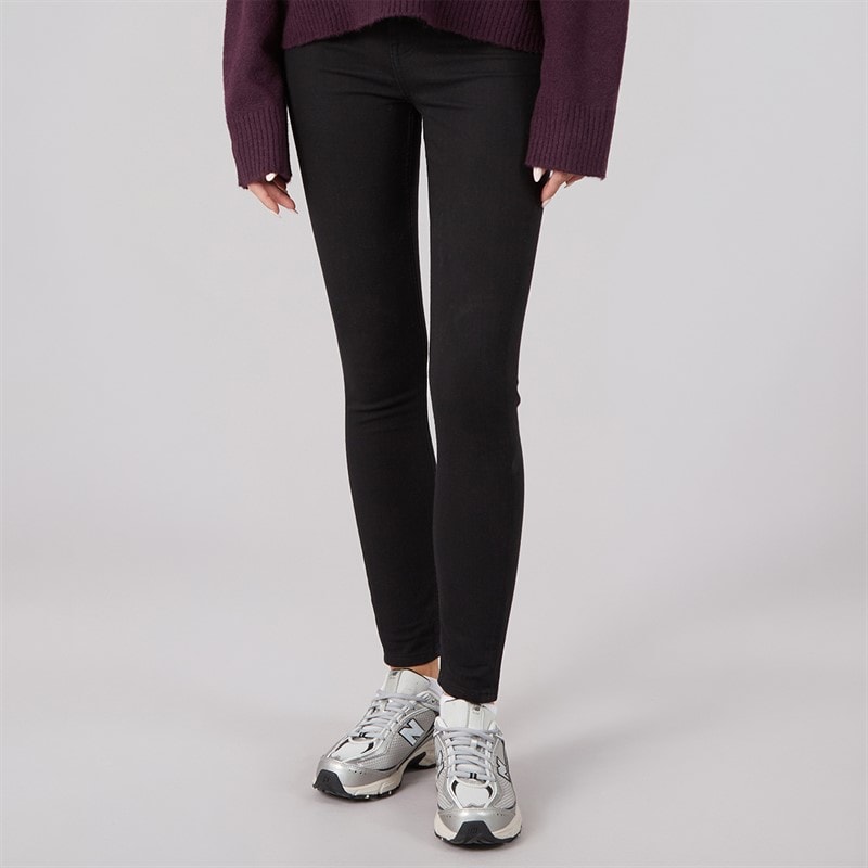 JJ REBEL Dame Michelle Skinny Fit Jeans 637 Sort - Billede 1